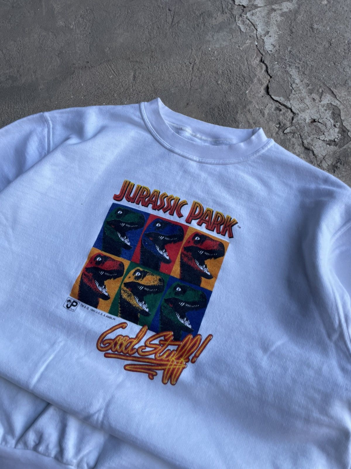 Universal Studios × Vintage Vintage Boxy Jurassic Park LSD Good Stuff Sweatshirt 1993 Size US M / EU 48-50 / 2 - 4 Thumbnail