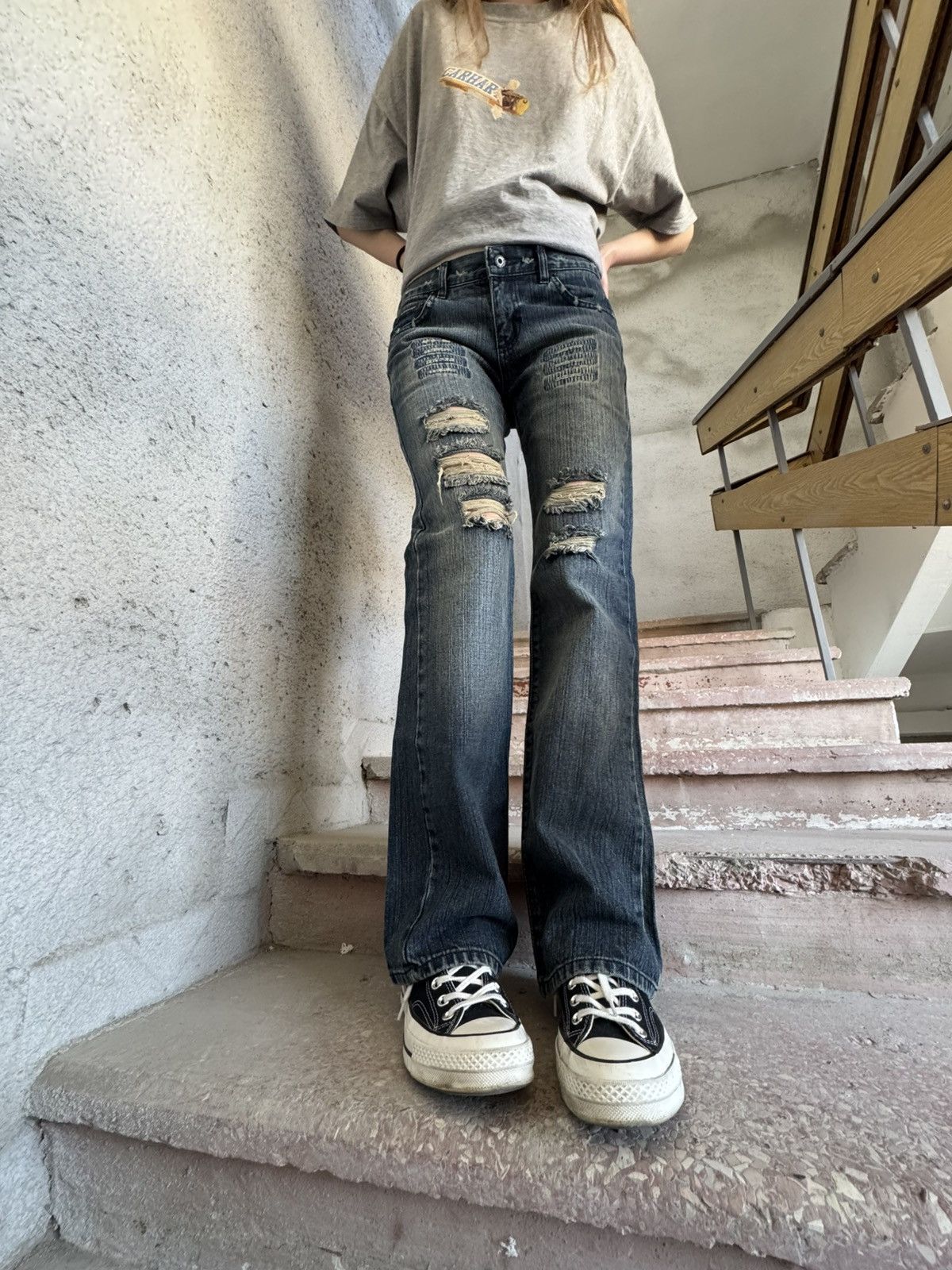Dolce & Gabbana Vintage Dolce&Gabbana Distressed Jeans Flared Size 30" / US 8 / IT 44 - 19 Thumbnail