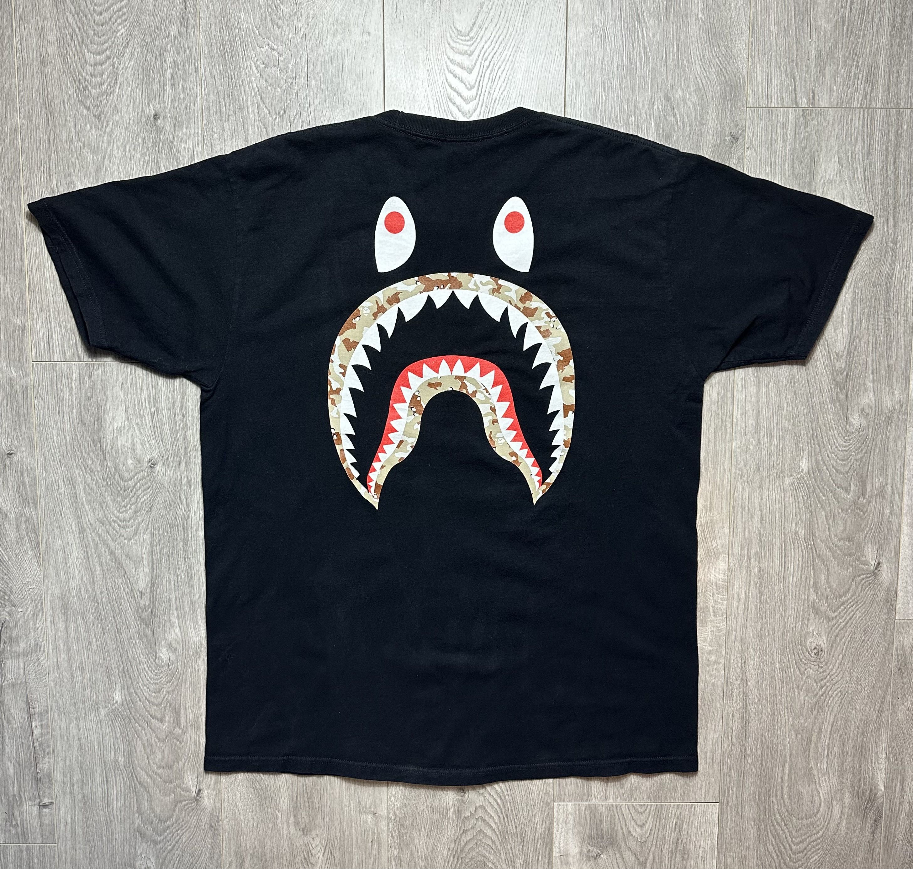 Bape × Stussy Bape x Stussy Shark Back 2 Sided Tee | Grailed