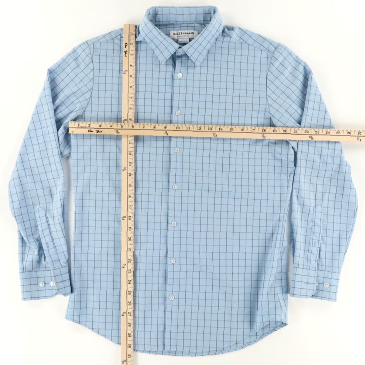 Mizzen+Main Mizzen + Main Performance Trim High Stretch Button Up Shirt Blue Men's L Shirt Size US L / EU 52-54 / 3 - 3 Thumbnail