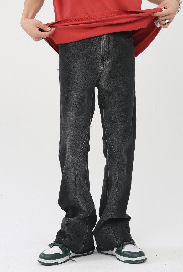 Japanese Brand × Vintage Grey gradient flared straight-leg casual jeans Size US 32 / EU 48 - 3 Thumbnail