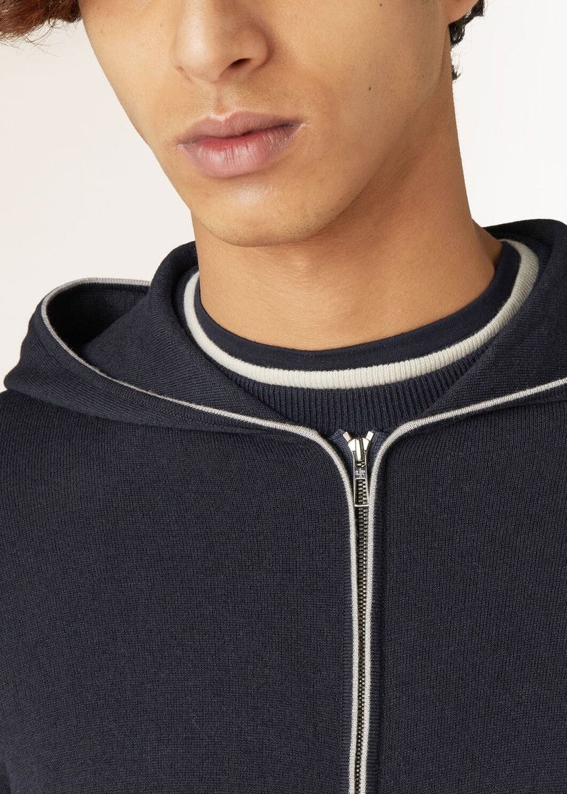 Loro Piana o1w1db10226 FAF8493 Hood Leasure Bomber in Blue Size US L / EU 52-54 / 3 - 3 Thumbnail