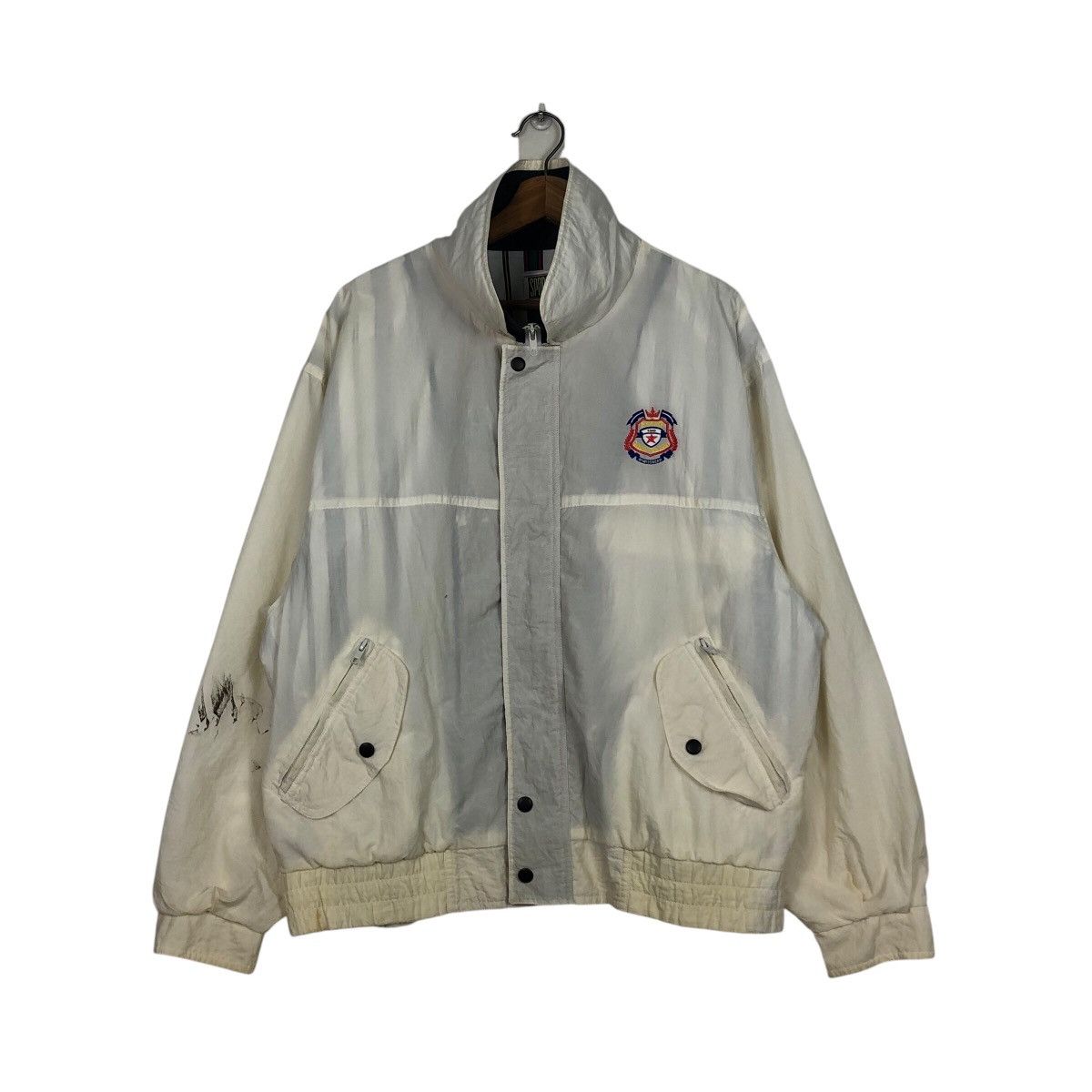 Japanese Brand × Vintage 📌Vintage Bomber Jacket Sport Striped Blanket Issey Miyake Size US M / EU 48-50 / 2 - 2 Thumbnail