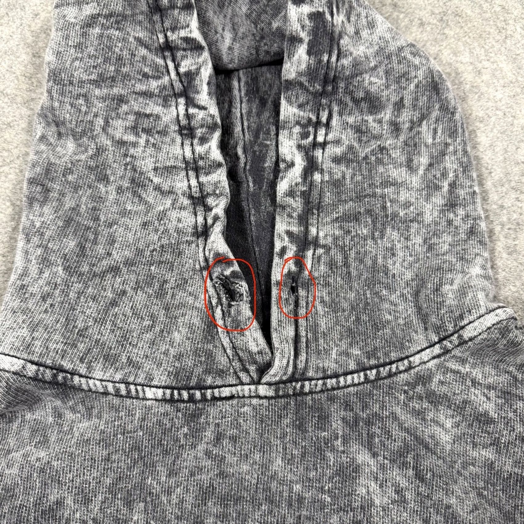 Vintage US VINTAGE Hoodie Mens Large Gray Acid Washed Embroidered Long Sleeve Pullover Hooded Shirt 90s Retro Logo Size US L / EU 52-54 / 3 - 4 Thumbnail