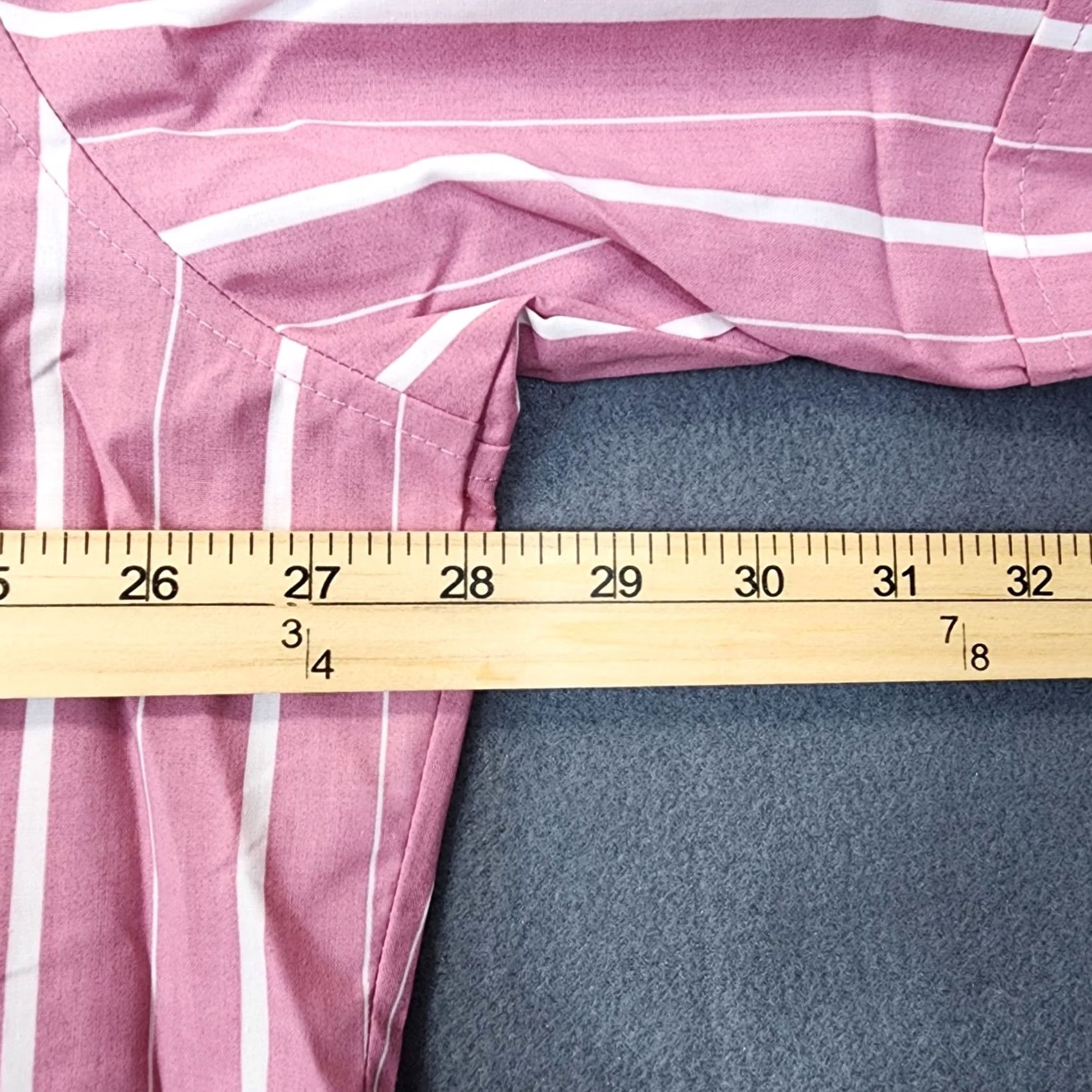 Blair VINTAGE Blair Mens Shirt 2XL Pink Stripe Button Up Shoulder Strap Pockets Size US XXL / EU 58 / 5 - 4 Thumbnail