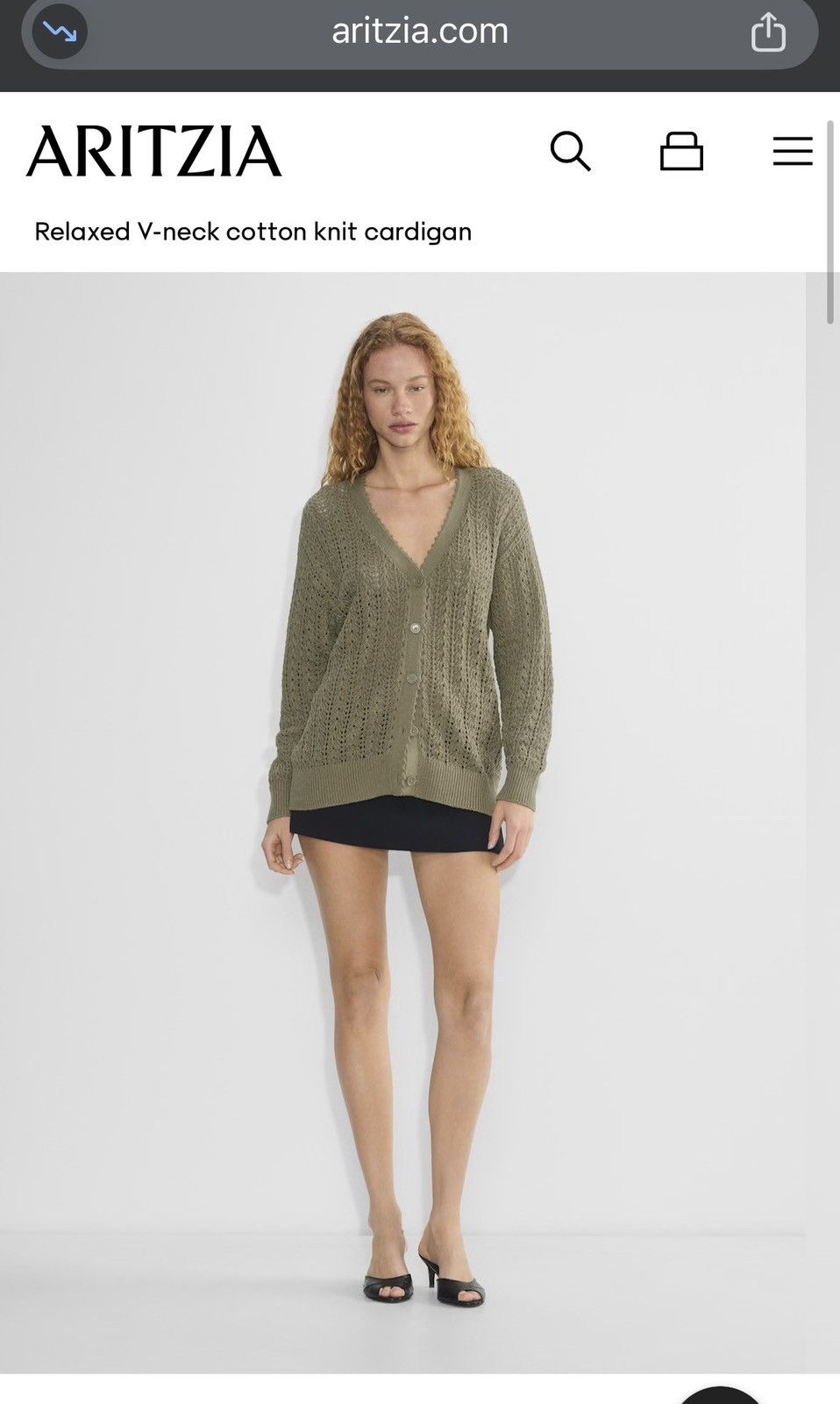 Aritzia Aritzia V-Neck Cardigan Size M / US 6-8 / IT 42-44 - 1 Thumbnail