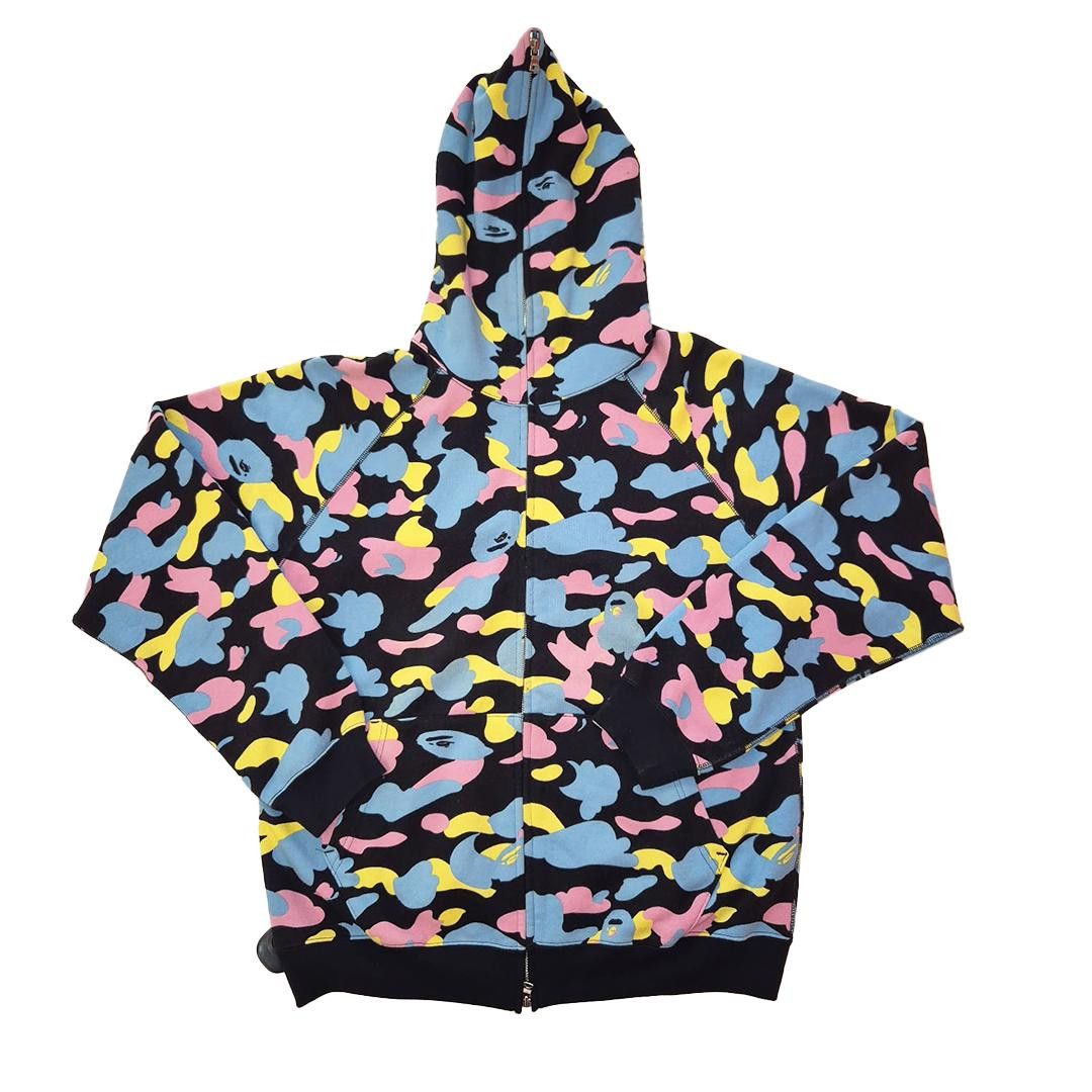 Bape BAPE Vintage Cotton Candy Full Zip Hoodie Black (M) Size US M / EU 48-50 / 2 - 1 Thumbnail