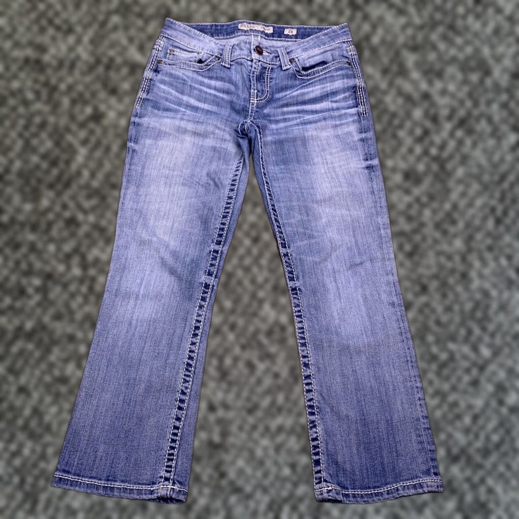 BKE BKE Sabrina Jeans Womens 26 Regular Low Rise Denim Blue 5-Pocket Stretch Modern Comfort Vintage No N/A Size 26" / US 2 / IT 38 - 1 Thumbnail