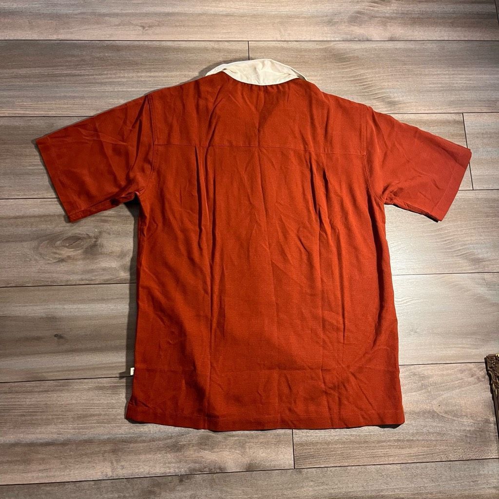 Island Shores Island Shores Orange Buttonup Polo Shirt Men Medium Bin I-13 Size US M / EU 48-50 / 2 - 4 Thumbnail