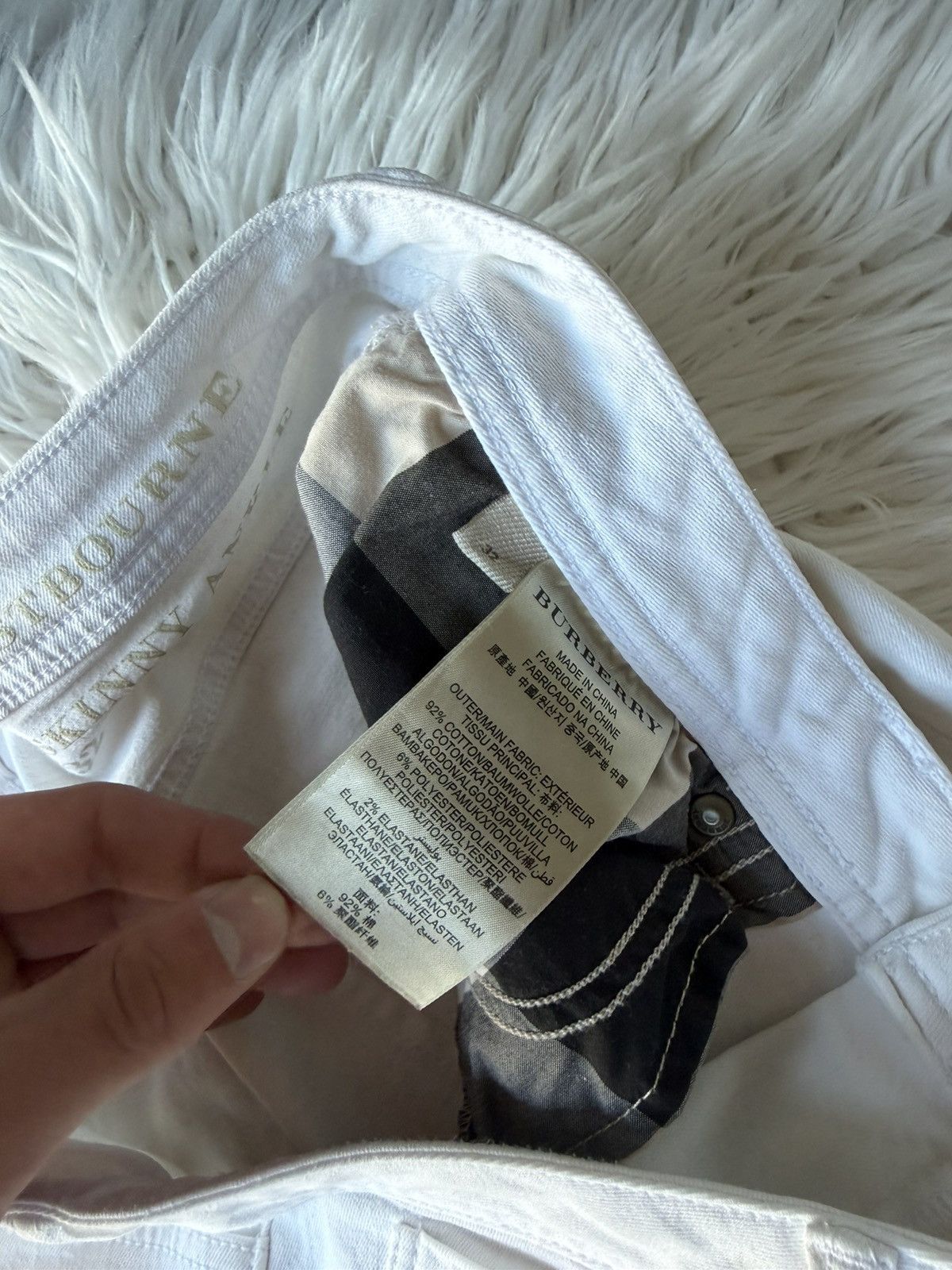 Burberry Burberry Brit White Slim Jeans / Archive Y2K Style / Size 32 Size US 32 / EU 48 - 8 Thumbnail