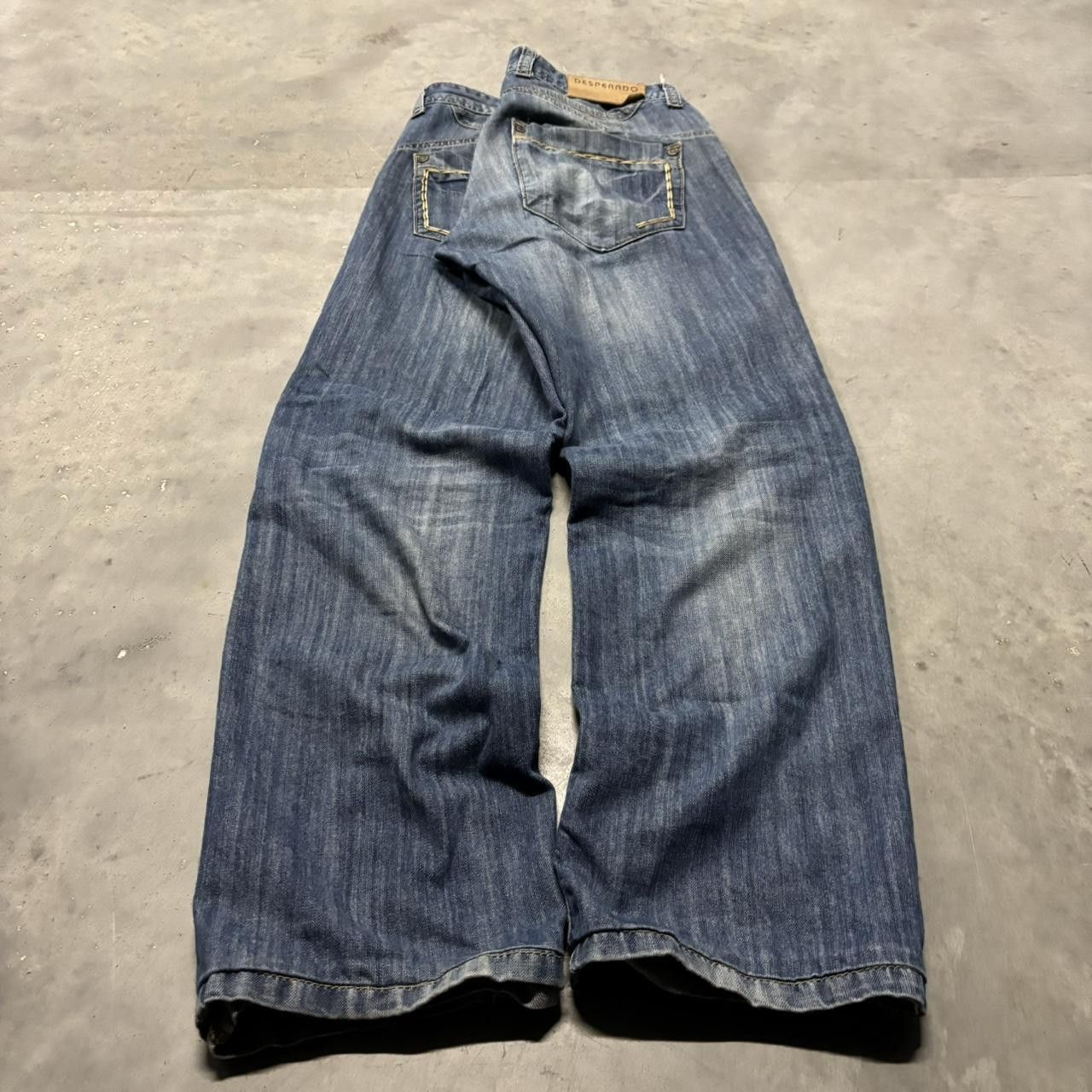 Japanese Brand × Vintage Crazy Vintage Y2K/2000s Grunge Faded Medium Wash Denim Jeans! Size US 31 - 4 Thumbnail