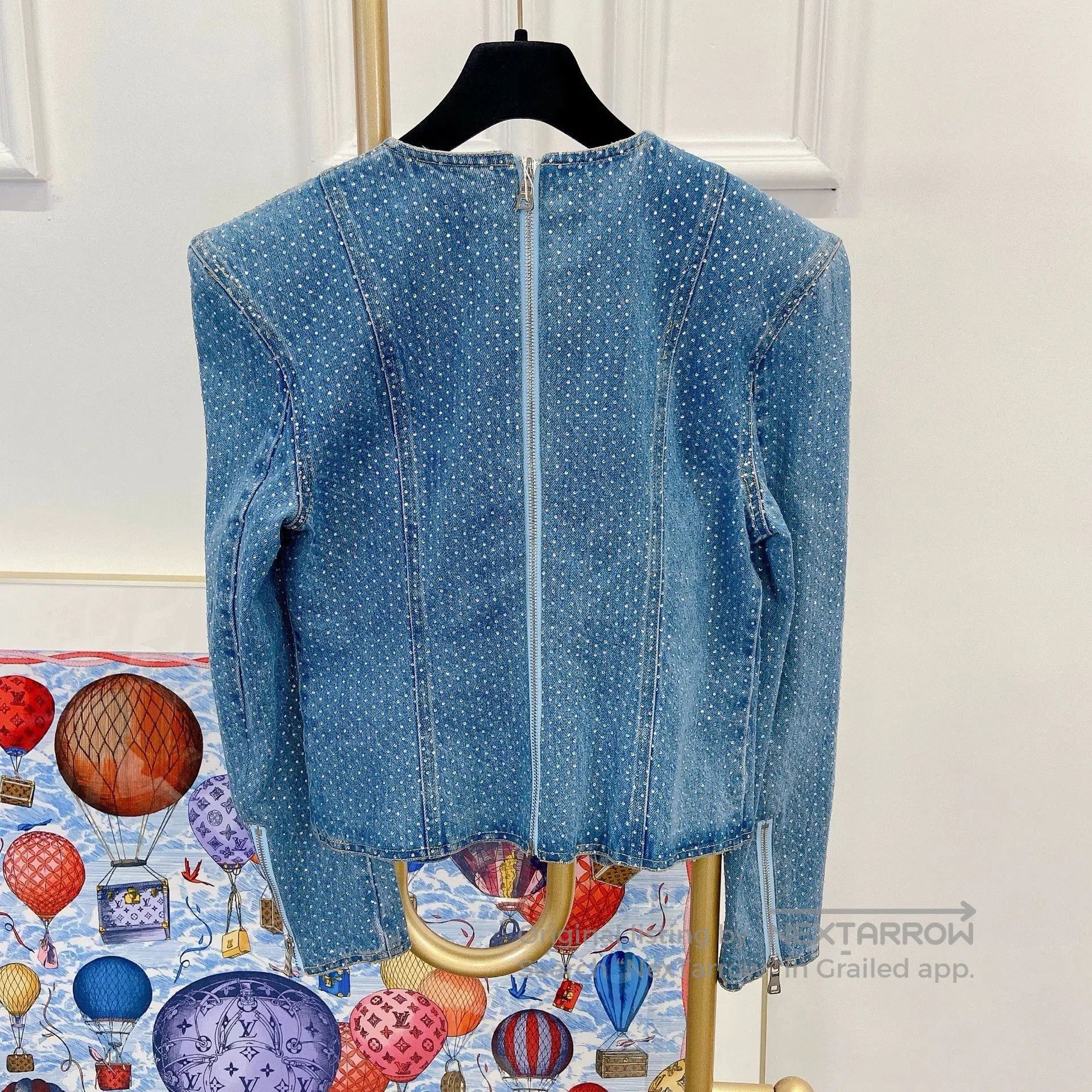 Balmain BALMAIN Full Diamond Denim Jacket. Size US L / EU 52-54 / 3 - 2 Thumbnail