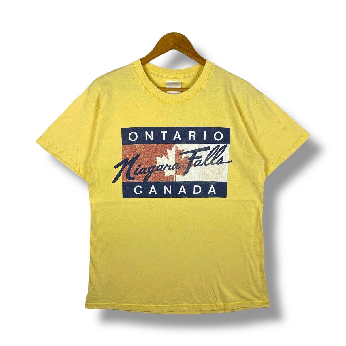 Vintage Vintage 90's ONTARIO CANADA Niagara Falls Graphic Faded Tee Size US M / EU 48-50 / 2 - 1 Thumbnail