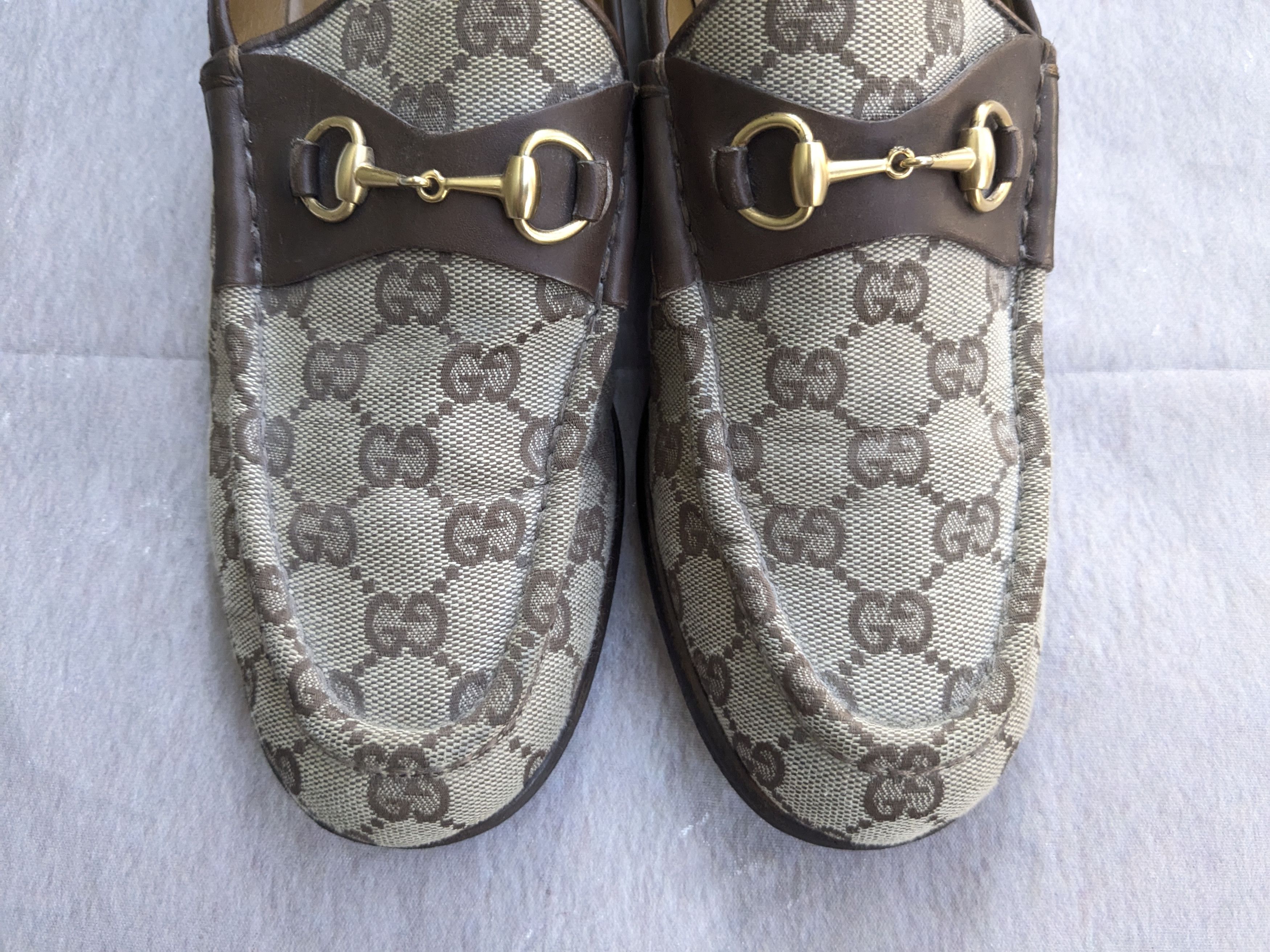 Gucci Gucci Horsebit Loafers Monogram Canvas Logo GG 9.5B Size US 9.5 / IT 39.5 - 3 Thumbnail