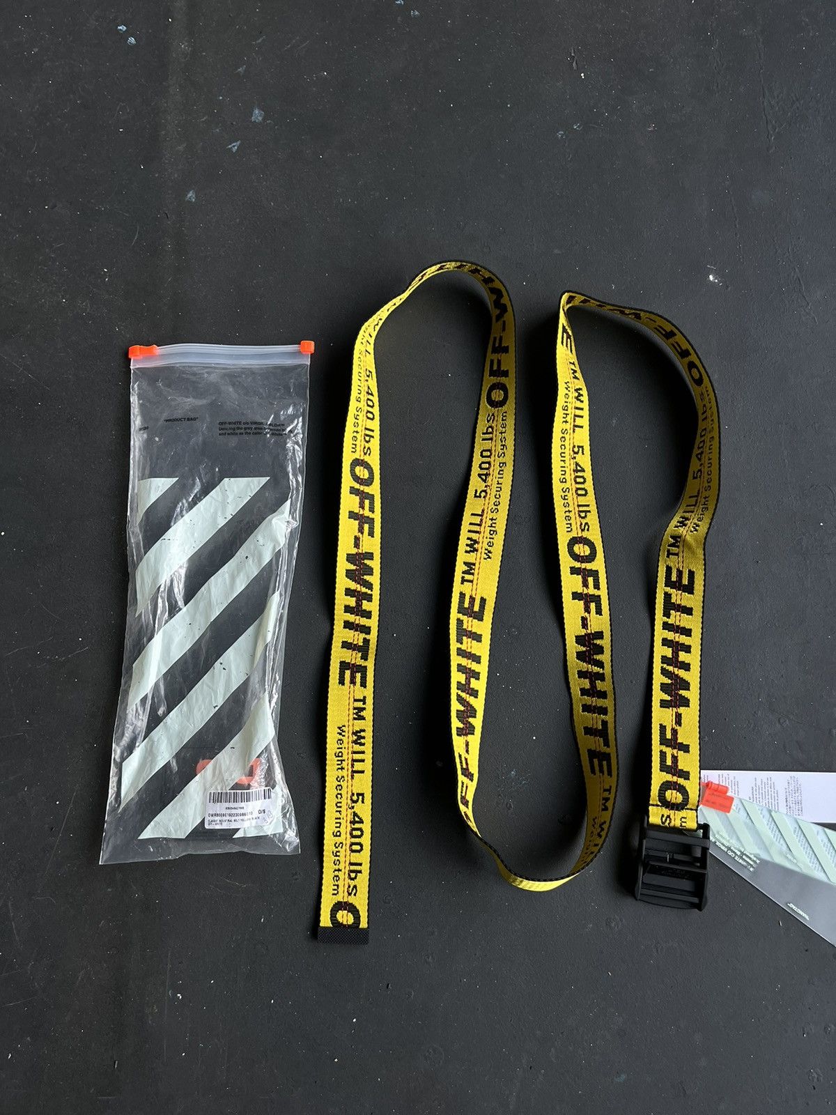 Off-White Off White 2013 VIRGIL ABLOH Industrial Yellow Belt  display picture 2