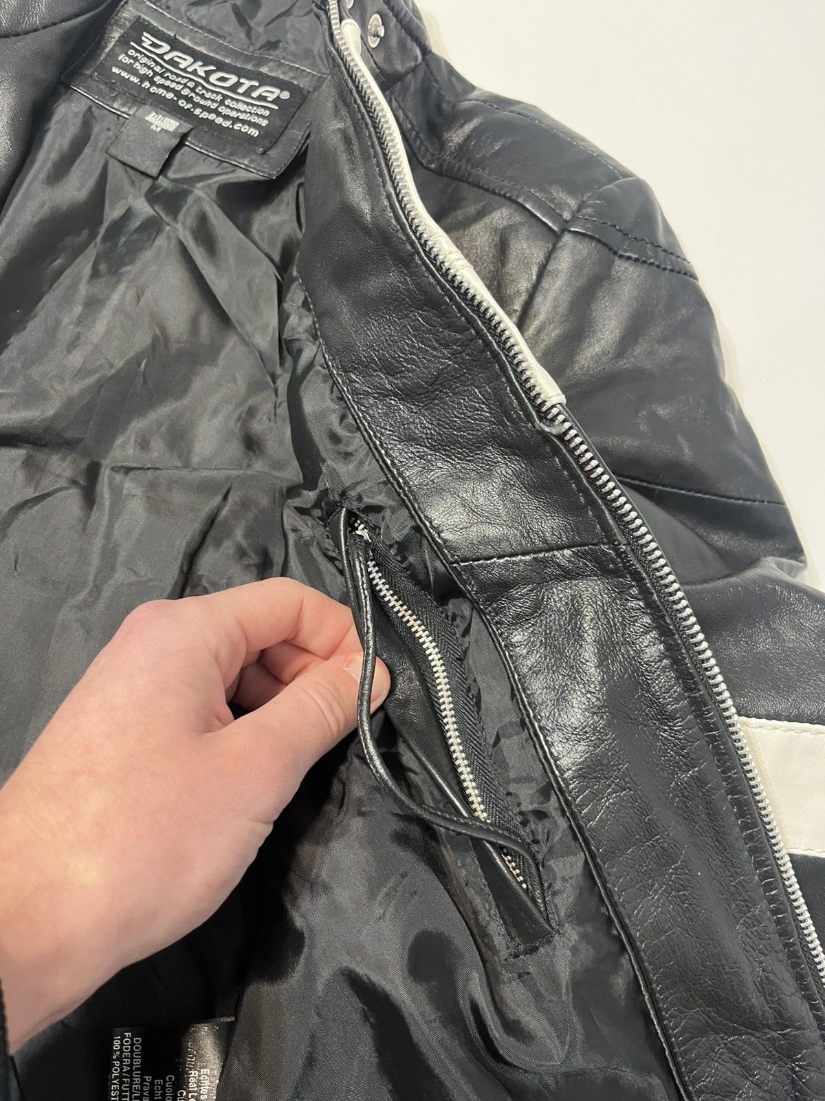 Japanese Brand Vintage Dakota Real Leather Racing Jacket Size M / US 6-8 / IT 42-44 - 7 Thumbnail