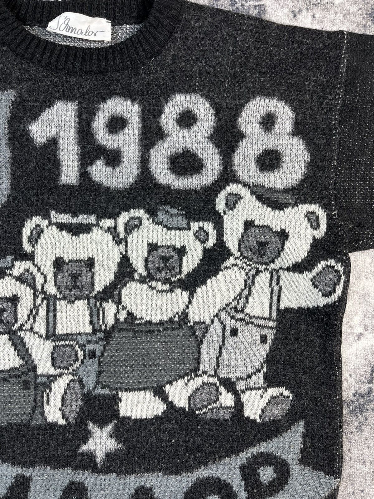 Other Vintage 1988 Teddy Bear Knit Sweater USSR Style Size US L / EU 52-54 / 3 - 5 Thumbnail