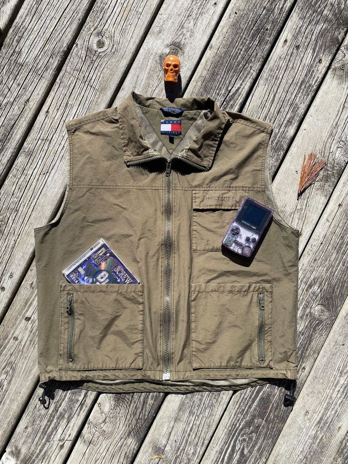 Tommy Hilfiger × Vintage 90s Tommy Hilfiger olive green vest sz XL Size US XL / EU 56 / 4 - 1 Thumbnail