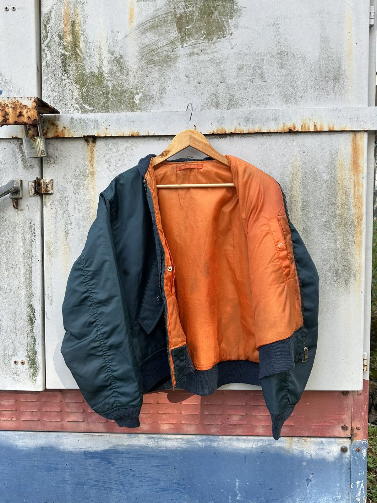 Vintage 🪖Vintage MA-1 Man Intermediate Bomber Jacket Size US L / EU 52-54 / 3 - 4 Thumbnail