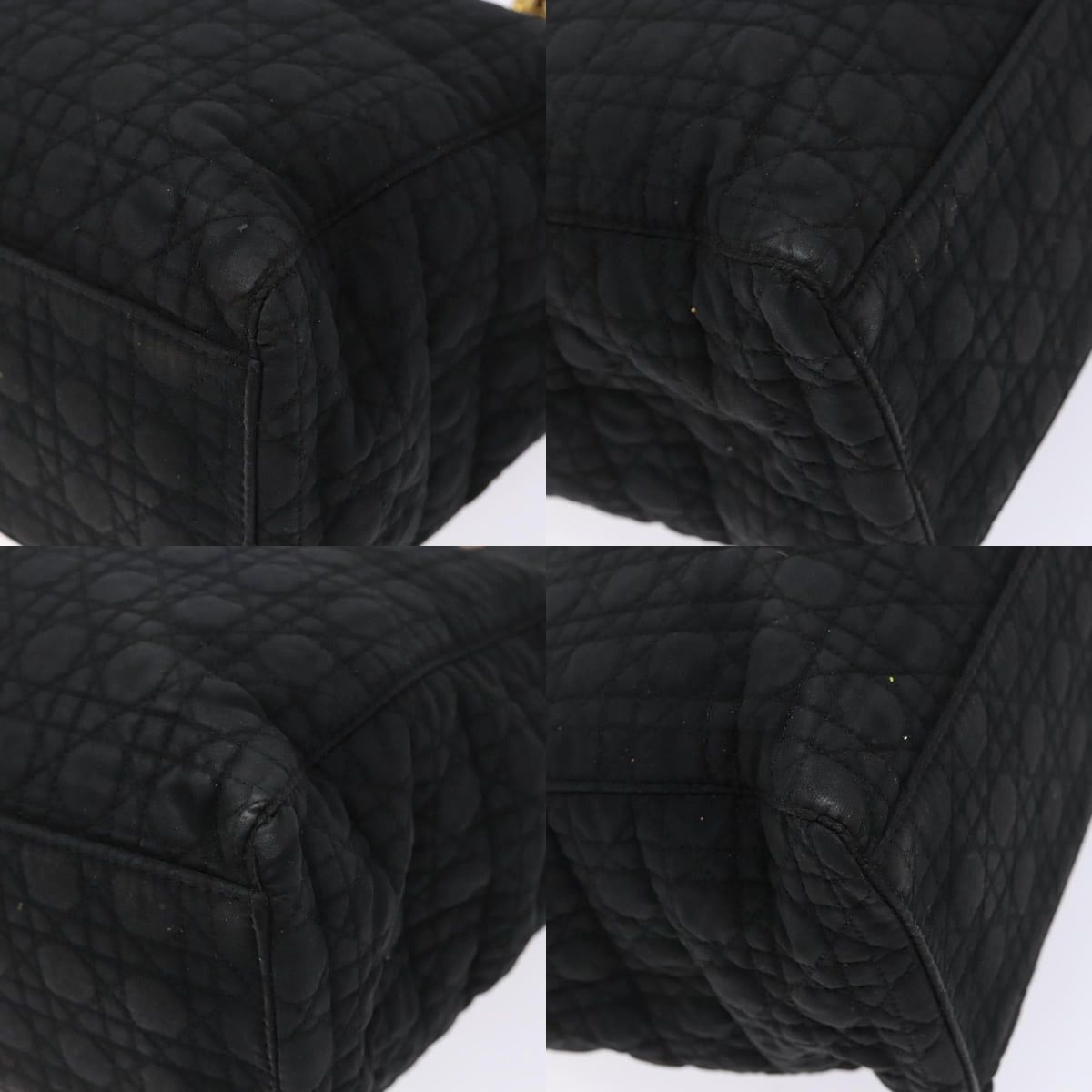 Dior DIOR Canage Hand Bag Nylon Black Gold Size ONE SIZE - 10 Thumbnail