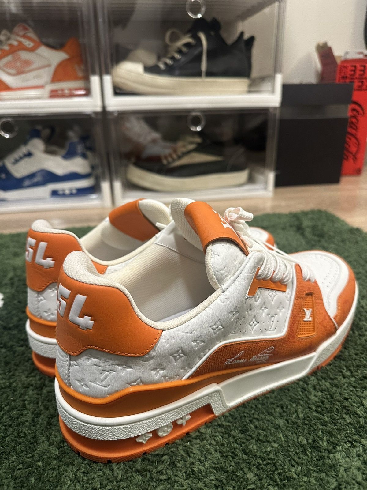 Louis Vuitton Louis Vuitton LV Trainer Low #54 Mini Monogram - orange Size US 9 / EU 42 - 7 Thumbnail