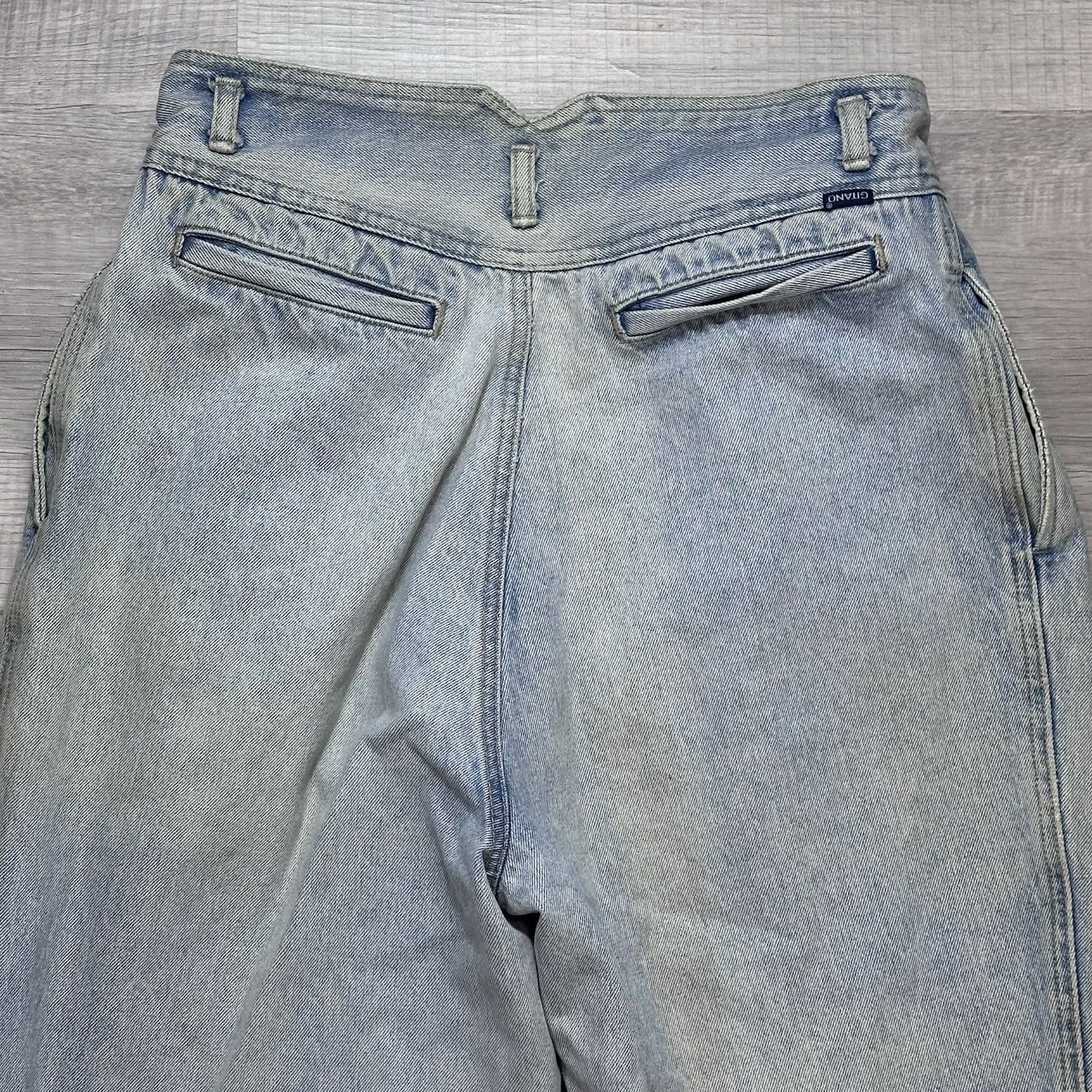 Jean × Vintage VTG GITANO Pleated High Rise Tapered Distressed Jeans Sz 14 Size 28" / US 6 / IT 42 - 10 Thumbnail