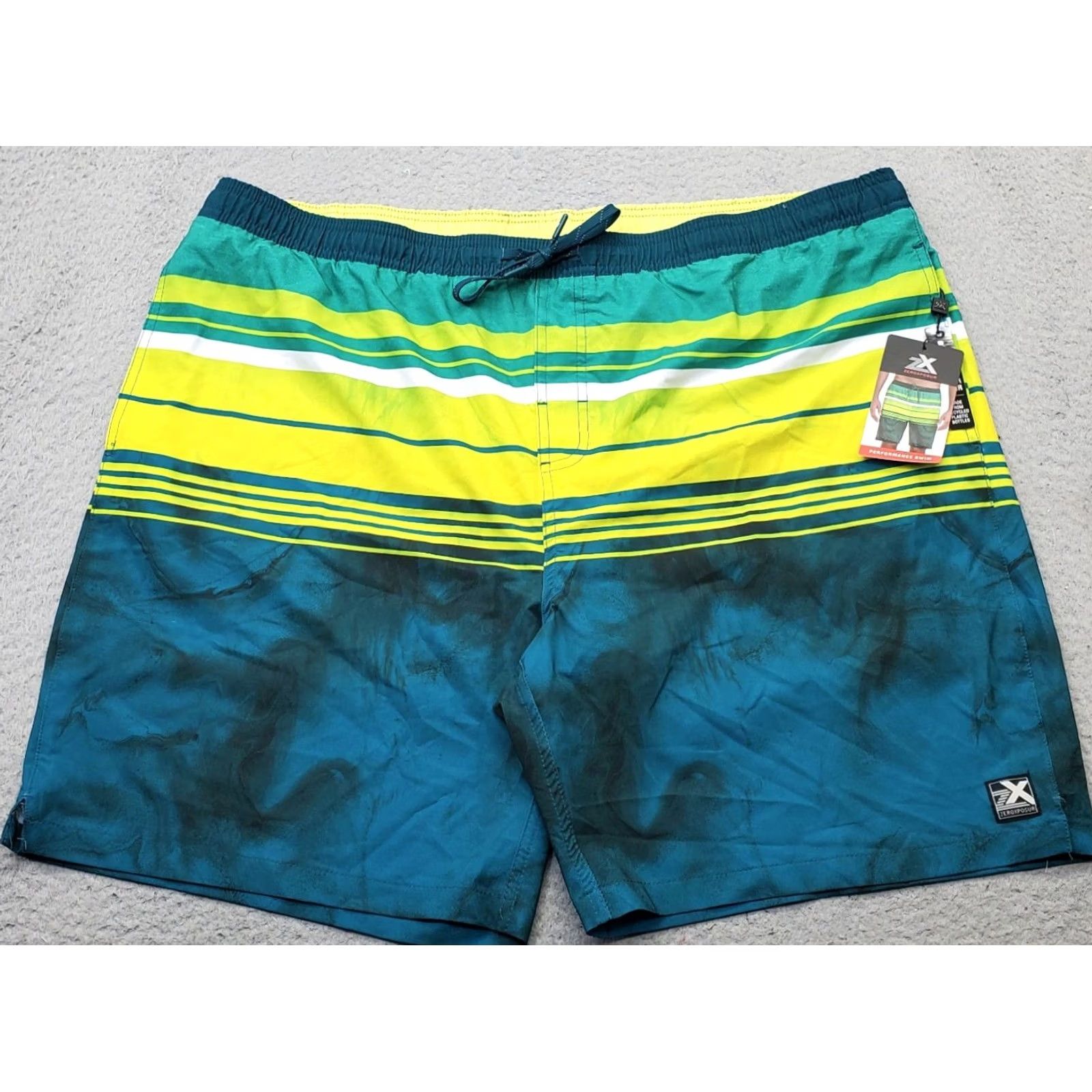 ZeroXposur ZeroXposur Mens XXL Multi Striped Comfort Stretch Surfing Water Polo Swim Trunks Size US XXL / EU 58 / 5 - 2 Thumbnail