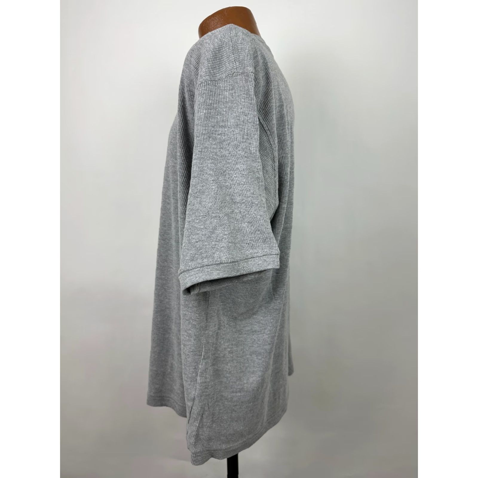 Route 66 VINTAGE Route 66 V-Neck Shirt Mens Large Gray 90s Oversized Ribbed Distinctive Grunge Retro Tee Size US L / EU 52-54 / 3 - 6 Thumbnail