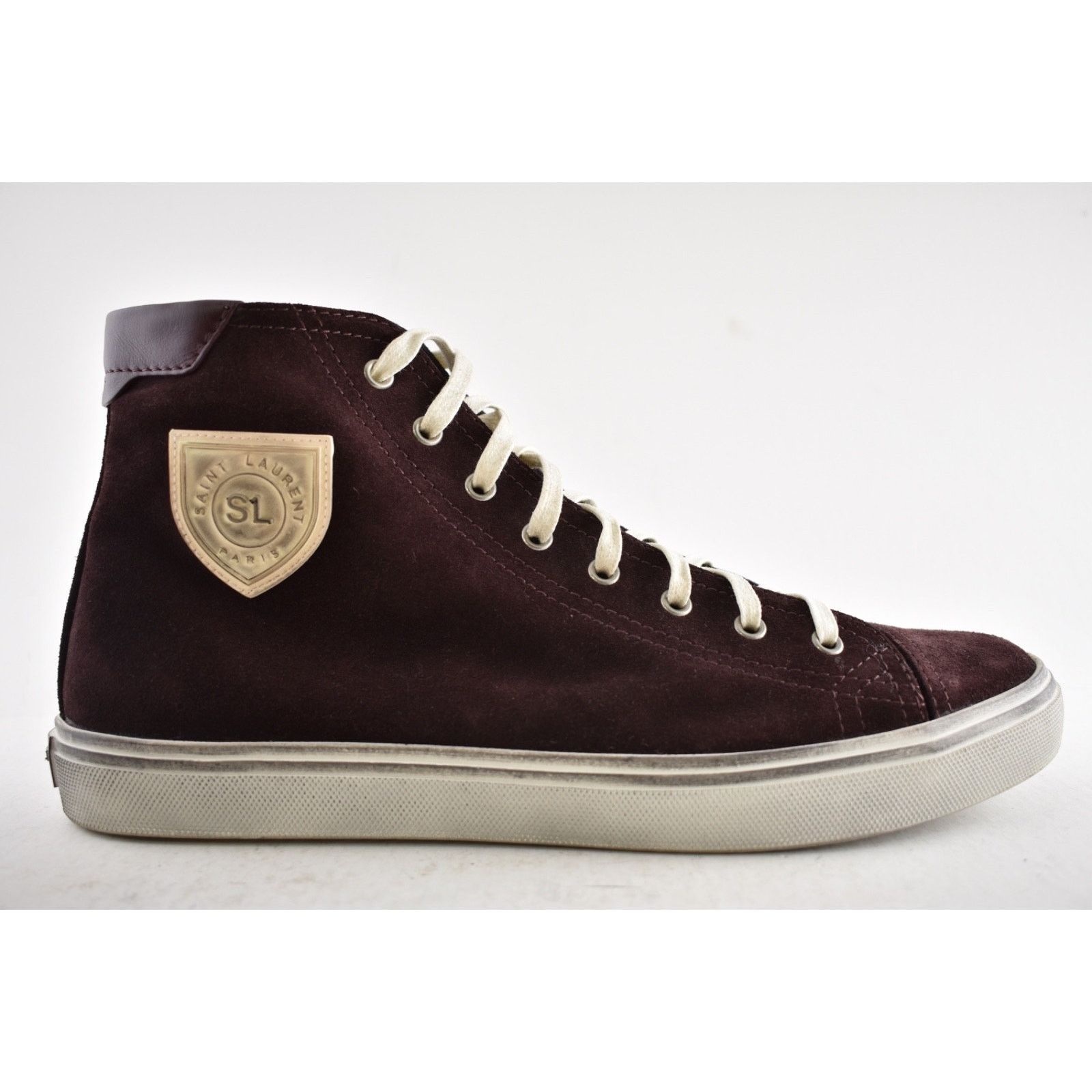 Yves Saint Laurent Saint Laurent Mens Bedford Barolo Red High Top Sneaker 44 11 Size US 11 / EU 44 - 2 Thumbnail