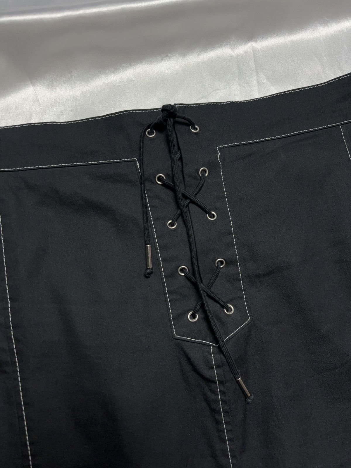 Japanese Brand × Vintage Vintage flared lace up maxi skirt Size 36" / US 14 / IT 50 - 2 Thumbnail