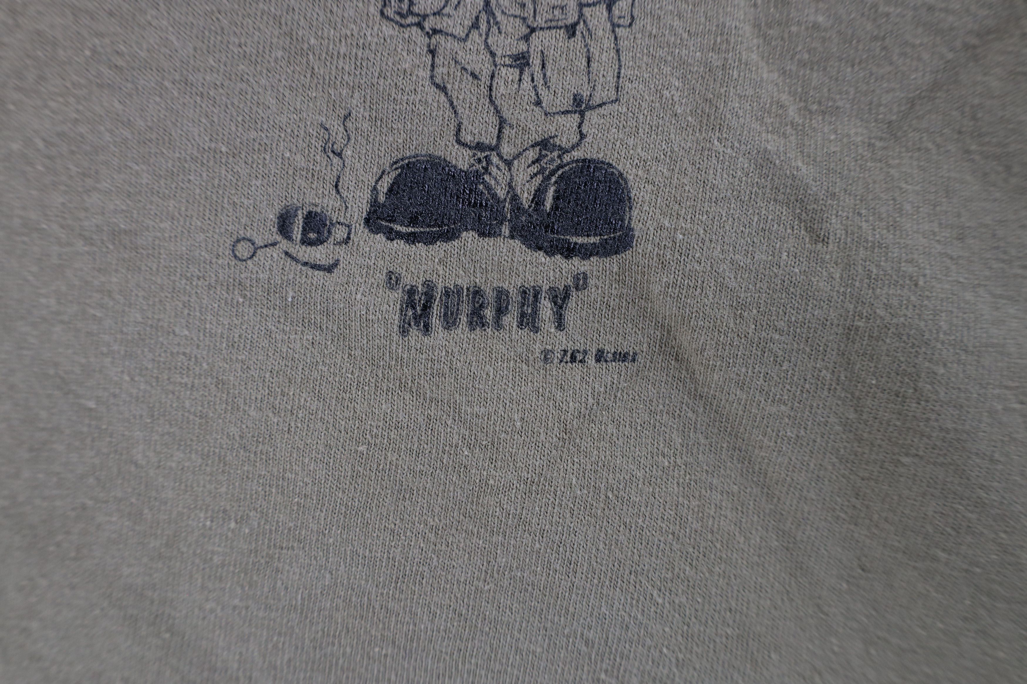 Vintage Vintage Military Murphys Laws of Combat T-Shirt Drab Green Size US XXL / EU 58 / 5 - 5 Thumbnail