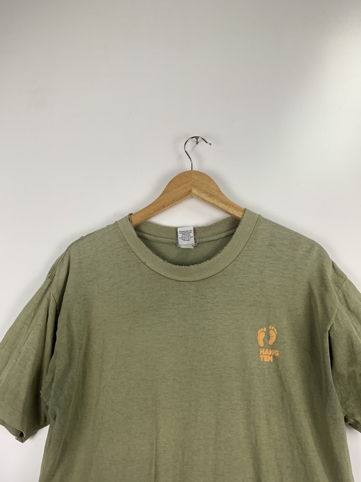 Hang Ten × Vintage Vintage 80s Hang Ten T-Shirt Size US L / EU 52-54 / 3 - 6 Thumbnail
