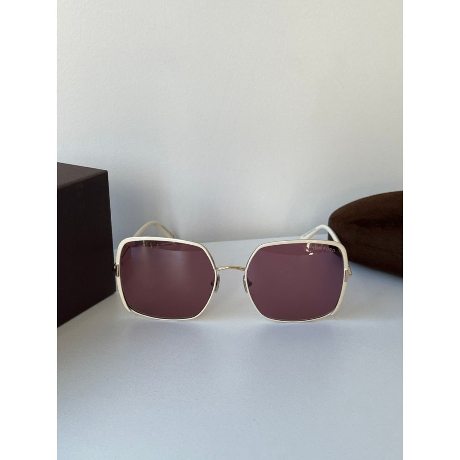 Tom Ford NEW Tom Ford Raphaela FT1006 Sunglasses in Ivory Size ONE SIZE - 5 Thumbnail