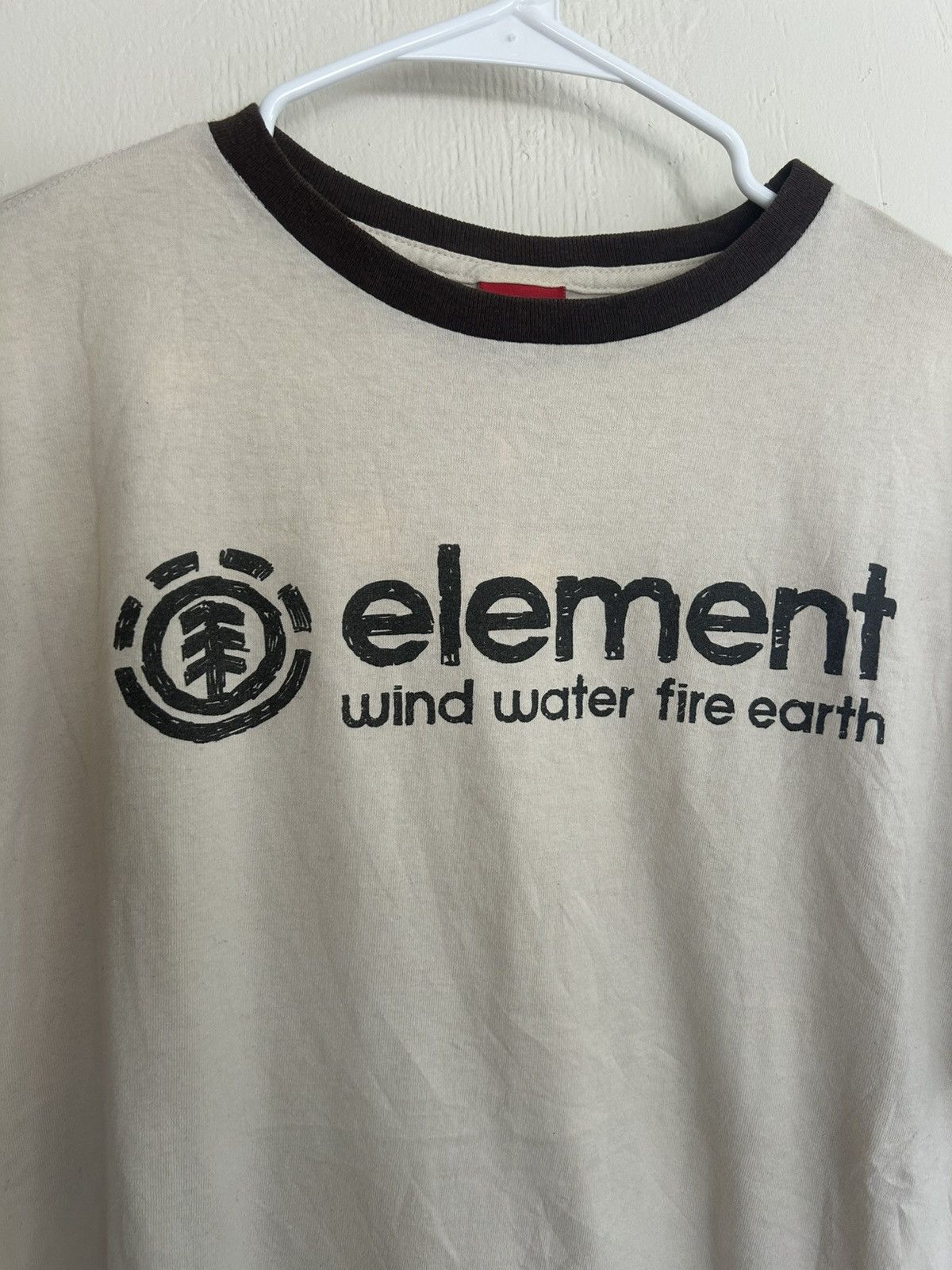 Element Y2K Element Skateboards Beige Logo Tee w/ Back Shoulder Hit Size US L / EU 52-54 / 3 - 3 Thumbnail