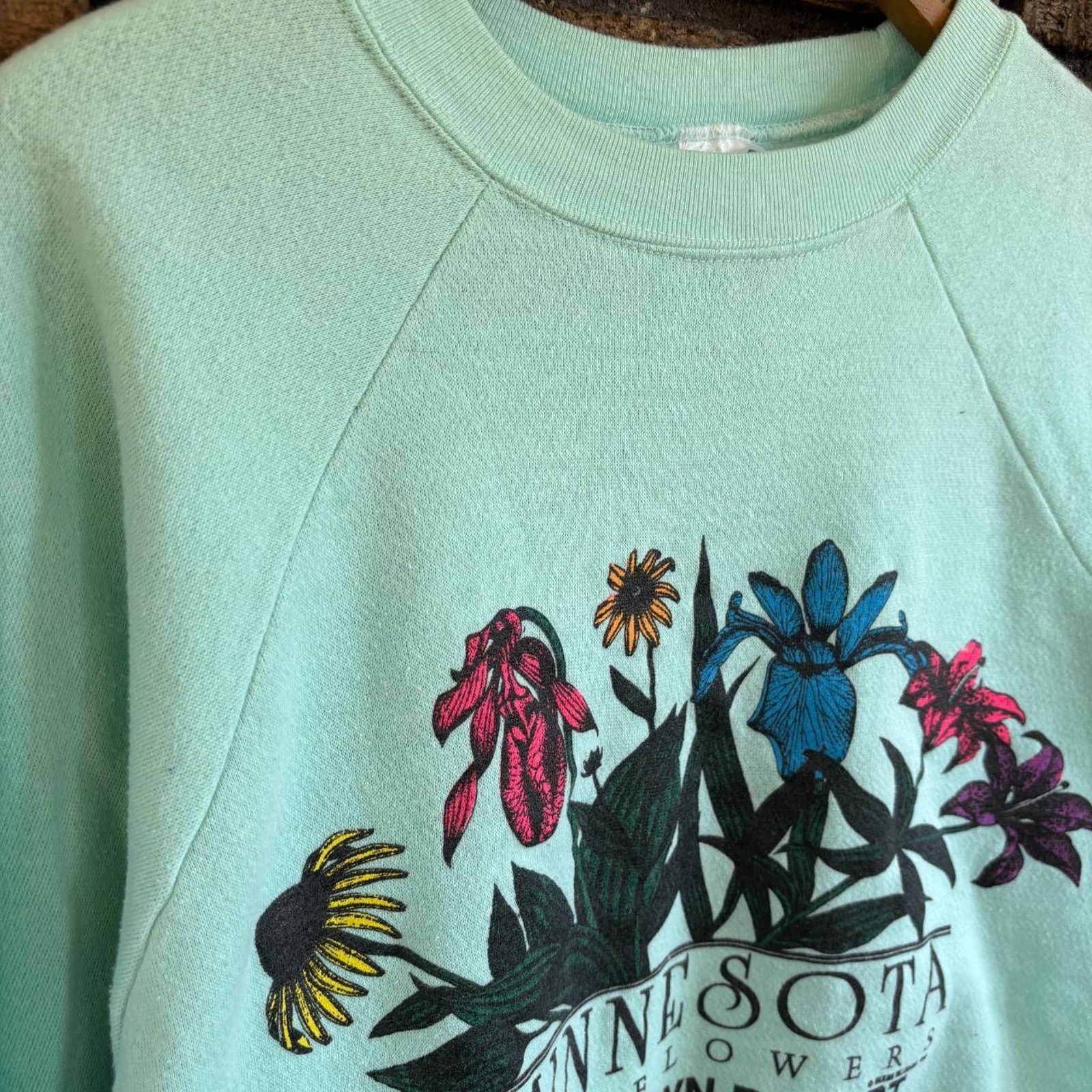 Other × Vintage Vintage 1980s minnesota wildflowers raglan sweatshirt Size L / US 10 / IT 46 - 3 Thumbnail
