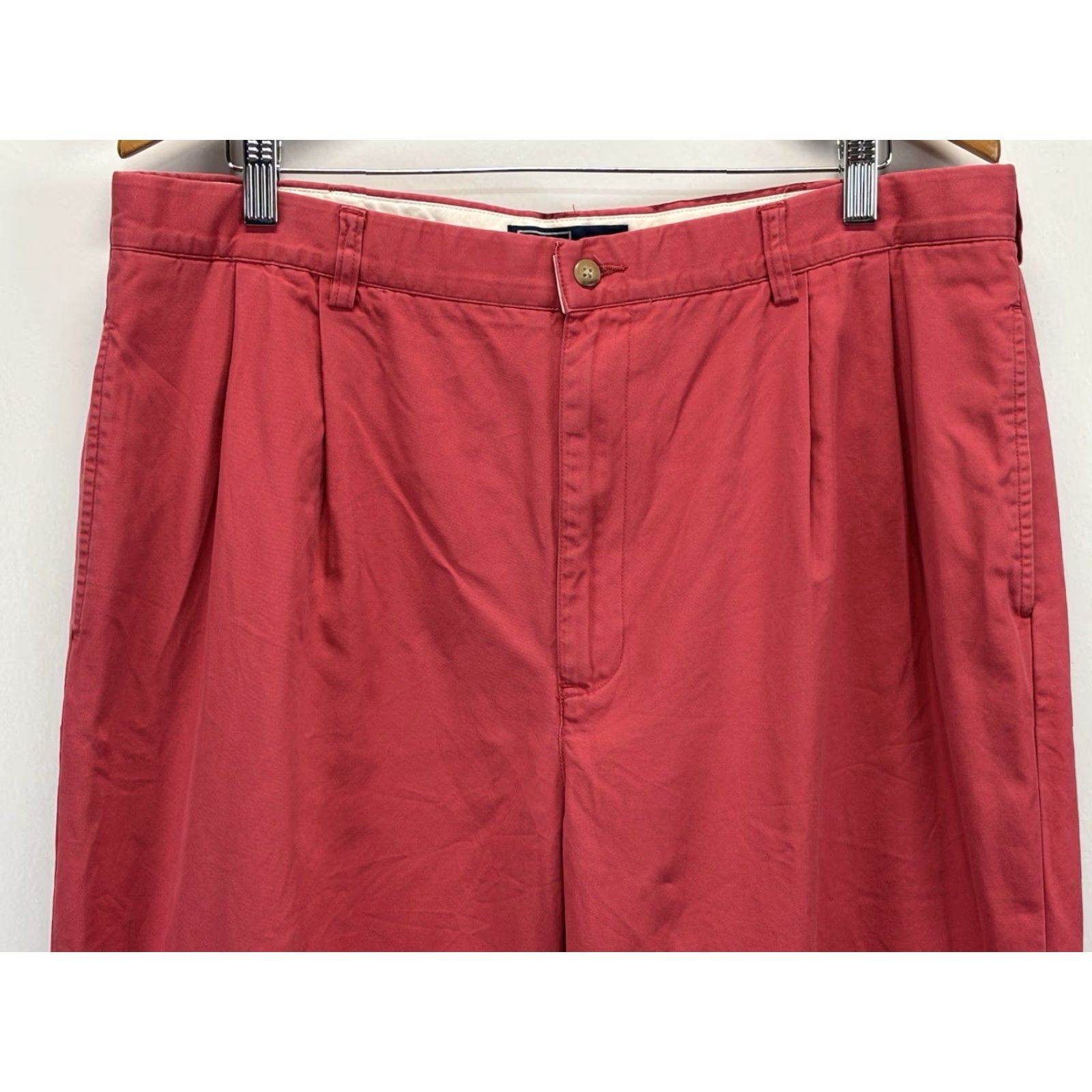 Polo Ralph Lauren VINTAGE Polo Ralph Lauren Chino Pants Men’s 38x32 Pink Pleated Cuffed Preppy Resort Mens Size US M / EU 48-50 / 2 - 2 Thumbnail
