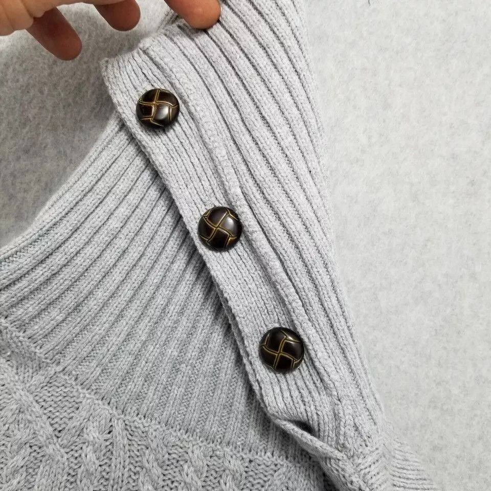 Bass Bass Sweater Womens XS Gray Long Sleeve Turtleneck Pullover Size XS / US 0-2 / IT 36-38 - 2 Thumbnail