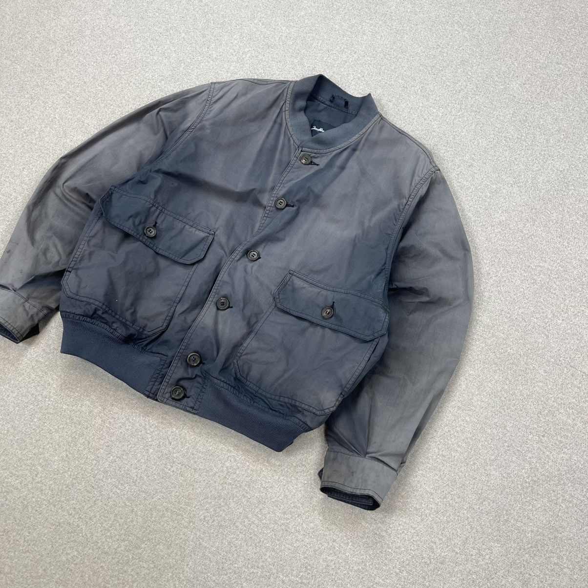 Japanese Brand × Vintage VINTAGE ULTRA FADED WASHED LIGHT BOMBER JACKET UNSOUNDRAGS Size US L / EU 52-54 / 3 - 7 Thumbnail
