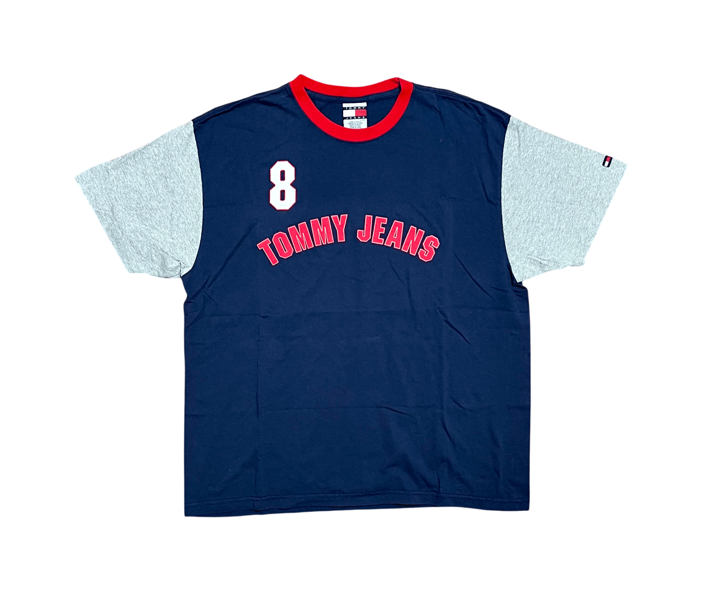 Tommy Jeans Tommy Hilfiger 8 Stitched Y2K/Late 90s Vintage T-Shirt Size US L / EU 52-54 / 3 - 1 Thumbnail