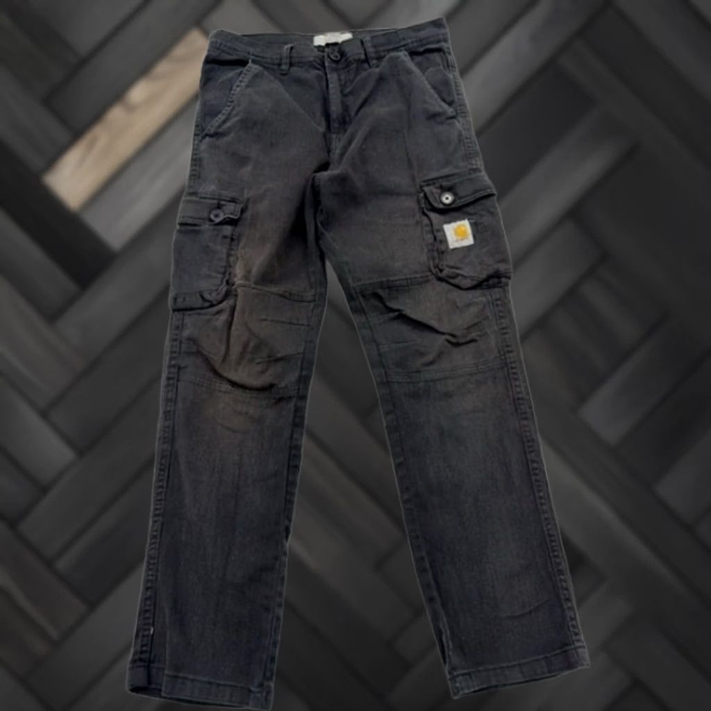 Carhartt Carhartt Boys Charcoal Cargo Pants Size 32 Workwear Denim Regular Condition Size US 32 / EU 48 - 1 Thumbnail