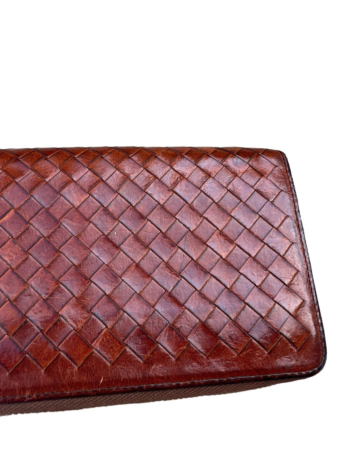 Leather RARE! Patina Woven Leather Cocomeister Wallet Purse Size ONE SIZE - 5 Thumbnail