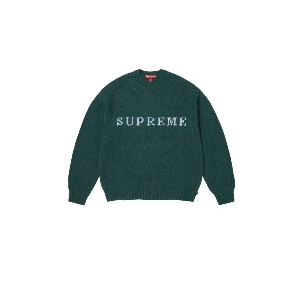 Supreme Supreme Flocked Logo Sweater | Grailed
