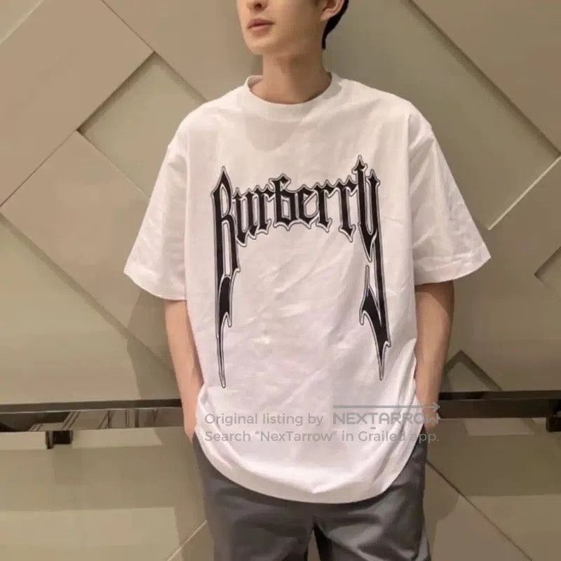 Burberry Burberry White Cotton T-Shirt for Women. Size XL / US 12-14 / IT 48-50 - 8 Thumbnail