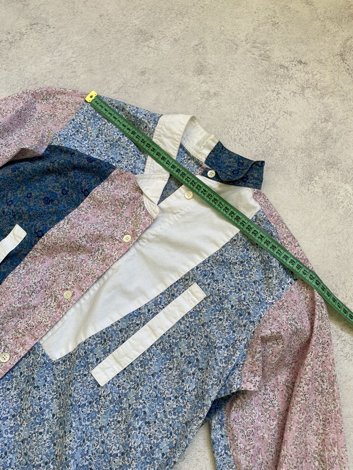 Loewe Loewe Multicolor Asymmetrical Button Up Patchwork Shirt Size XS / US 0-2 / IT 36-38 - 17 Thumbnail