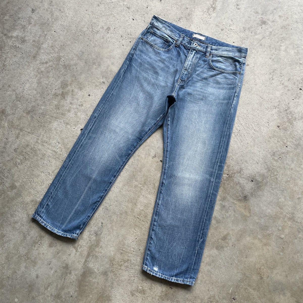 Japanese Brand W34x27.5 Vintage Japanese Denim Wash Faded Jeans Pants Size US 34 / EU 50 - 2 Thumbnail