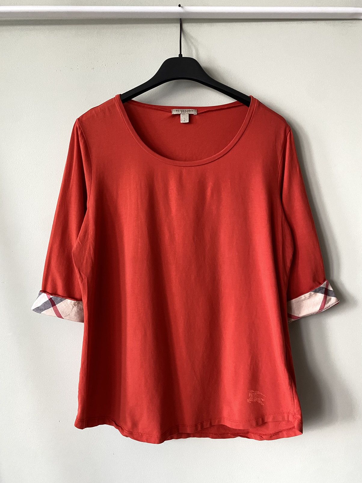 Burberry Burberry Brit nova check logo ls blouses t shirt Size L / US 10 / IT 46 - 1 Thumbnail
