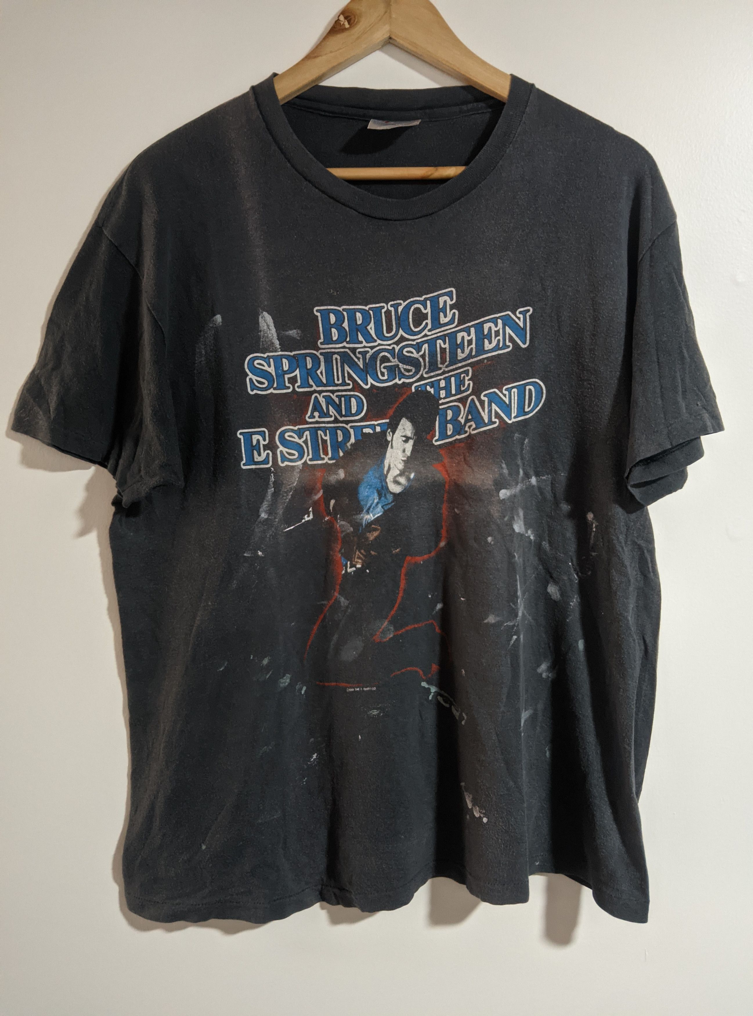 image of Vintage 1984 Bruce Springsteen And E Street Band T Shirt in Black, Men's (Size XL)
