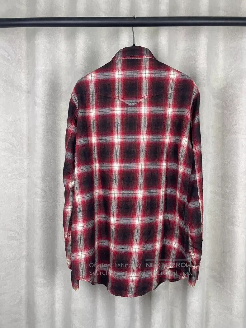 Saint Laurent Paris Saint Laurent Paris Black and Red Plaid Western Shirt i Size US M / EU 48-50 / 2 - 2 Thumbnail