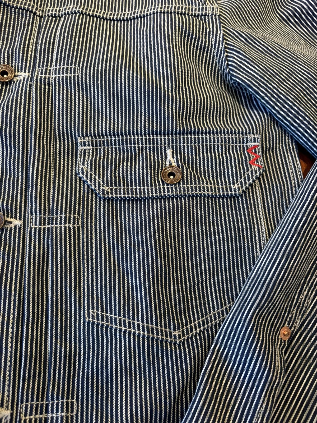 Iron Heart IRON HEART HICKORY STRIPE TYPE 1 JACKET SMALL Size US S / EU 44-46 / 1 - 3 Thumbnail