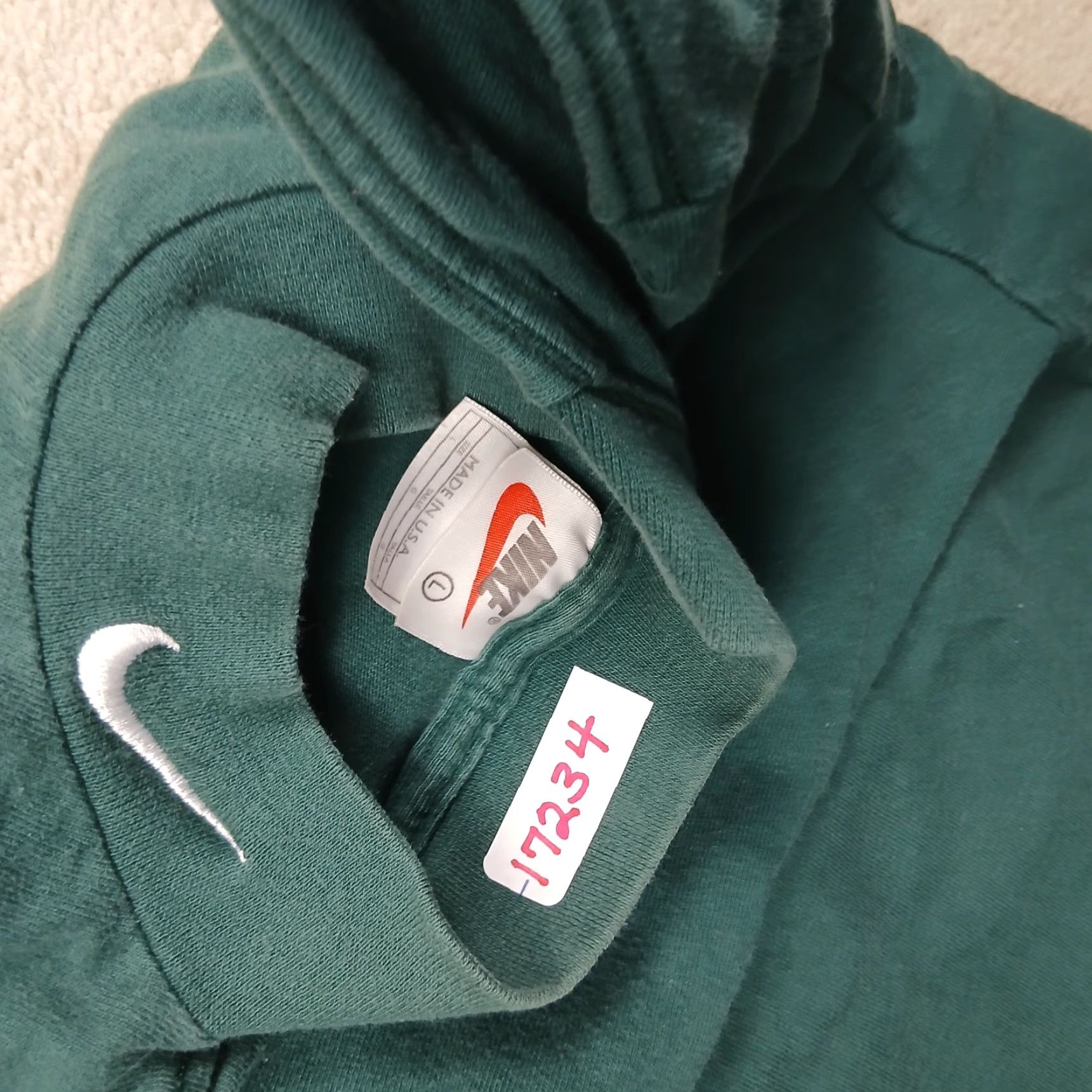 Nike VINTAGE Nike Mock Neck Shirt Mens Large Green Made In USA White Tag 90s Size US L / EU 52-54 / 3 - 7 Thumbnail